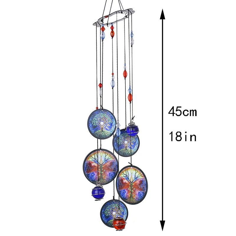 H& D ветряные колокольчики, наружный Декор, 1" металлические мемориальные ветряные колокольчики, дерево жизни, сочувствие, ветряные колокольчики, подарок для сада, дома, двора, подвесные