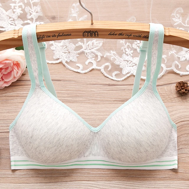 Student Young Girls First Wireless Training Bra Teenage Girl Underwear Teen  Children Thin Cup Bra 12