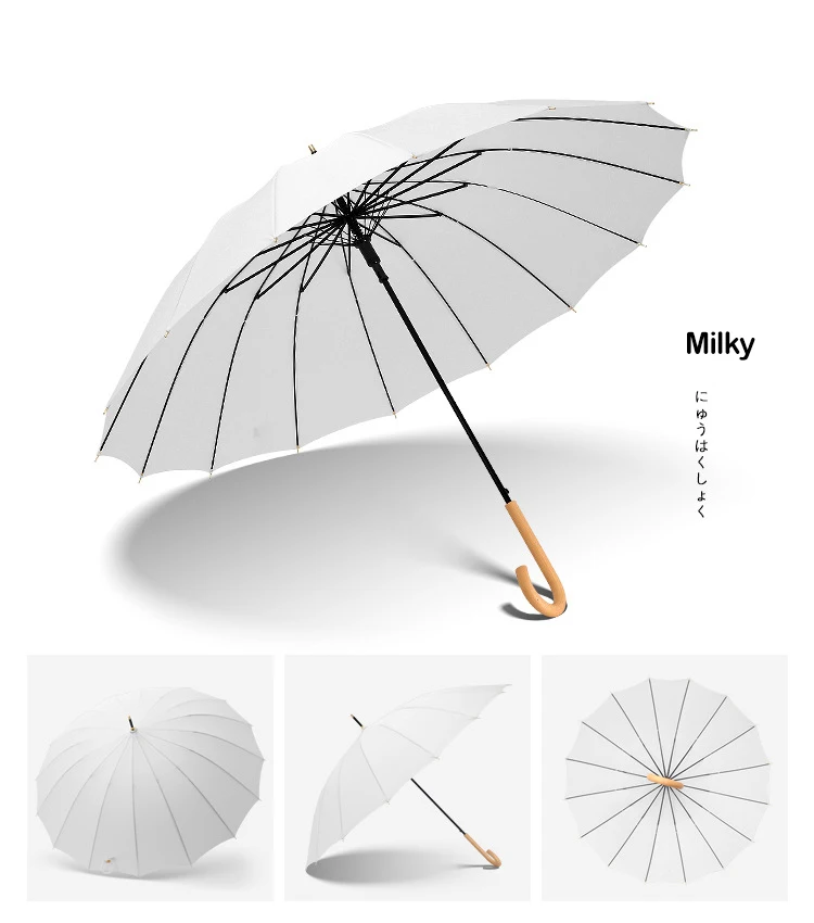 Креативный зонт, прямой стержень, автоматический зонт, женский, Sen, Ретро стиль, изогнутая ручка, длинная ручка, зонт, большой, двойной, от дождя и дождя