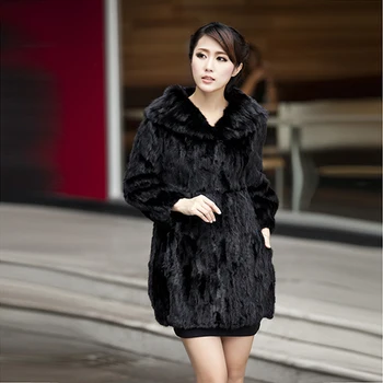 

HOT New Ladies' Mink coat ,Elegant Slim Women's outerwear Mink fight Mink Marten Overcoat,free shipping FH027