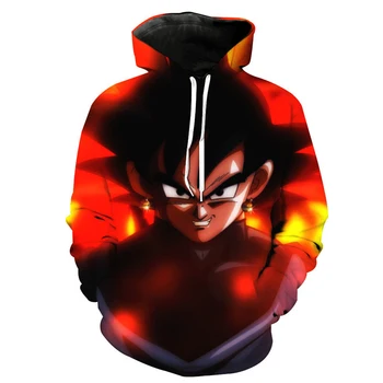 

Jumeast Men/Women Dragon Ball Z Hoodies 3D Printed Pullovers Sportswear Dragonball Super Saiyan Goku Black Zamasu Sweatshirts