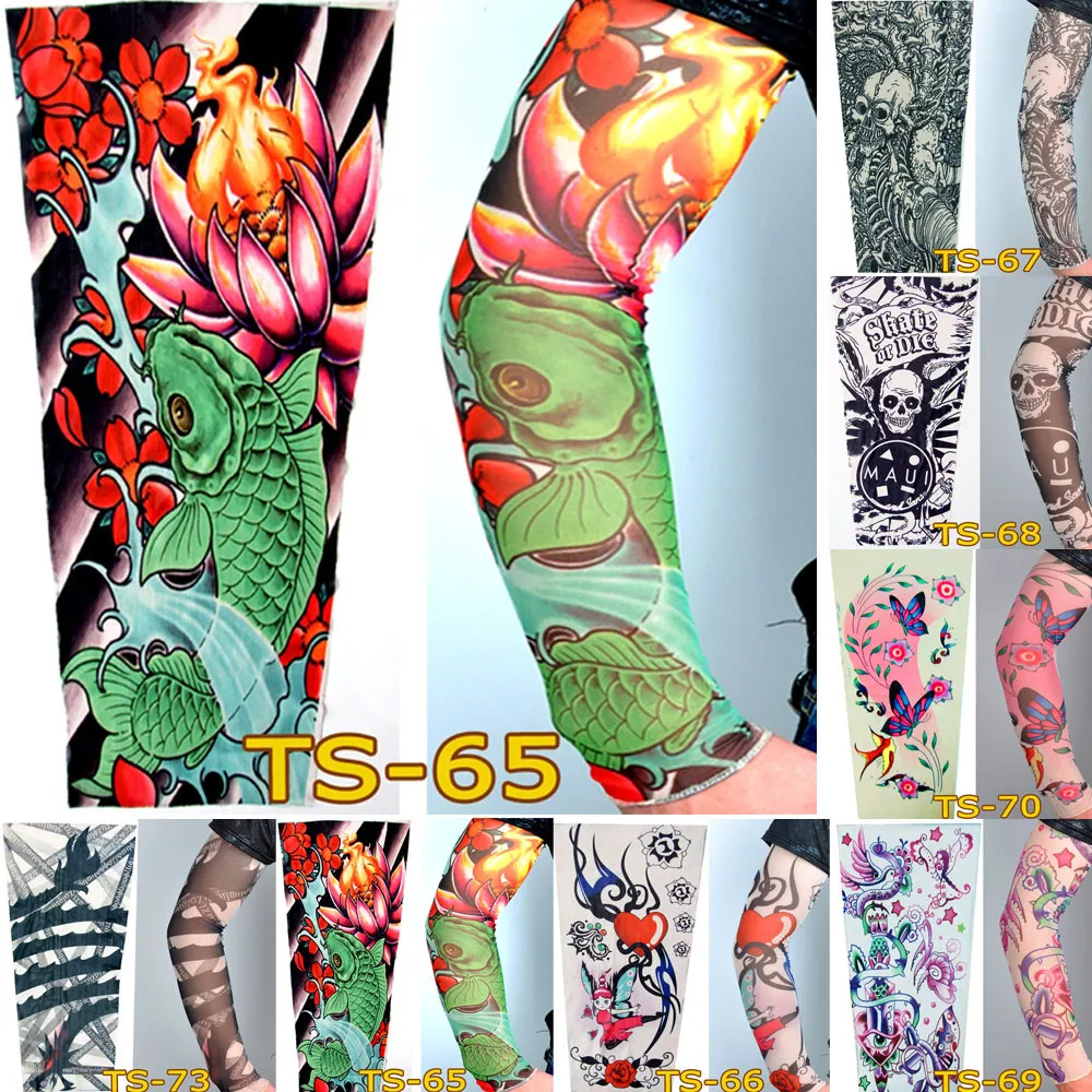 Унисекс Мода Нейлон временный нарукавник с татуировкой чулки для женщин новое качество Защита от солнца экран guantelete gauntlet