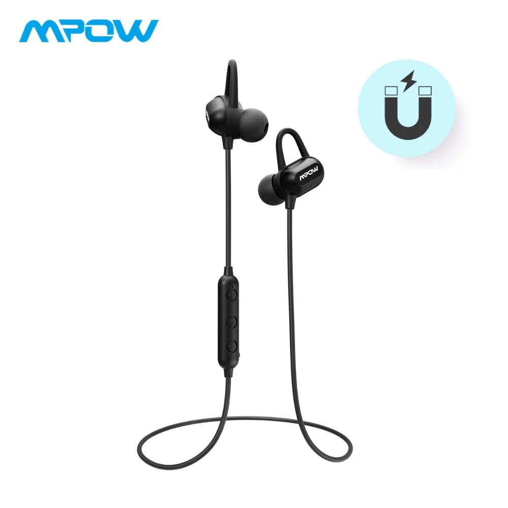 

Mpow S9 Wireless Bluetooth Headphone Waterproof Magnetic Sport Earbuds HiFi Stereo Sound Earphone With Microphone&Carrying Bag