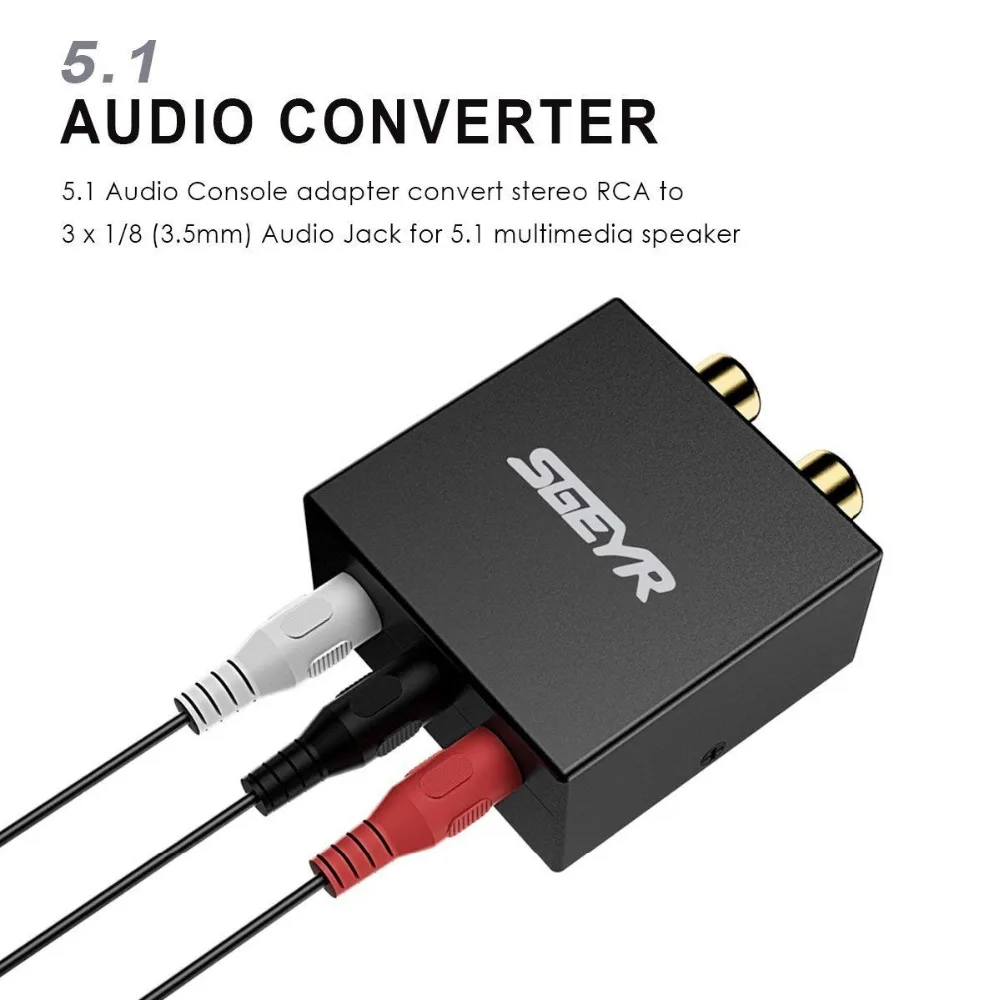 Free Shipping Logitech 5.1 Game Console Adapter Convert Rca Plugs To A Single..