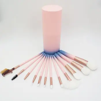 

Hot! New 12pcs Makeup Brushes Set Portable Hair Synthetic Shape Foundation Powder Eyeshadow Makeup Brushes
