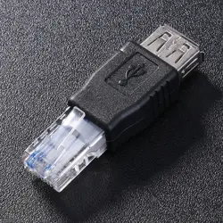 2019 1 шт. ПК прозрачный голову Ethernet RJ45 мужчина к USB Женский локальной сети кабель адаптер конвертер соединитель фрезерной головки