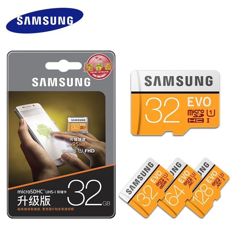 Карта памяти samsung EVO UHS-3, 256 ГБ, 128 ГБ, 64 ГБ, U3, Micro sd карта, 32 ГБ, класс 10, U1, флеш-карта TF, карта памяти Microsd, sd-карта s