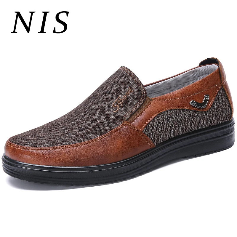 

NIS Old Beijing Style Breathable Cloth Men Shoes Casual Summer Slip On Shoes Men Loafers Rubber Soft Sole Flats Plus Size 39-50