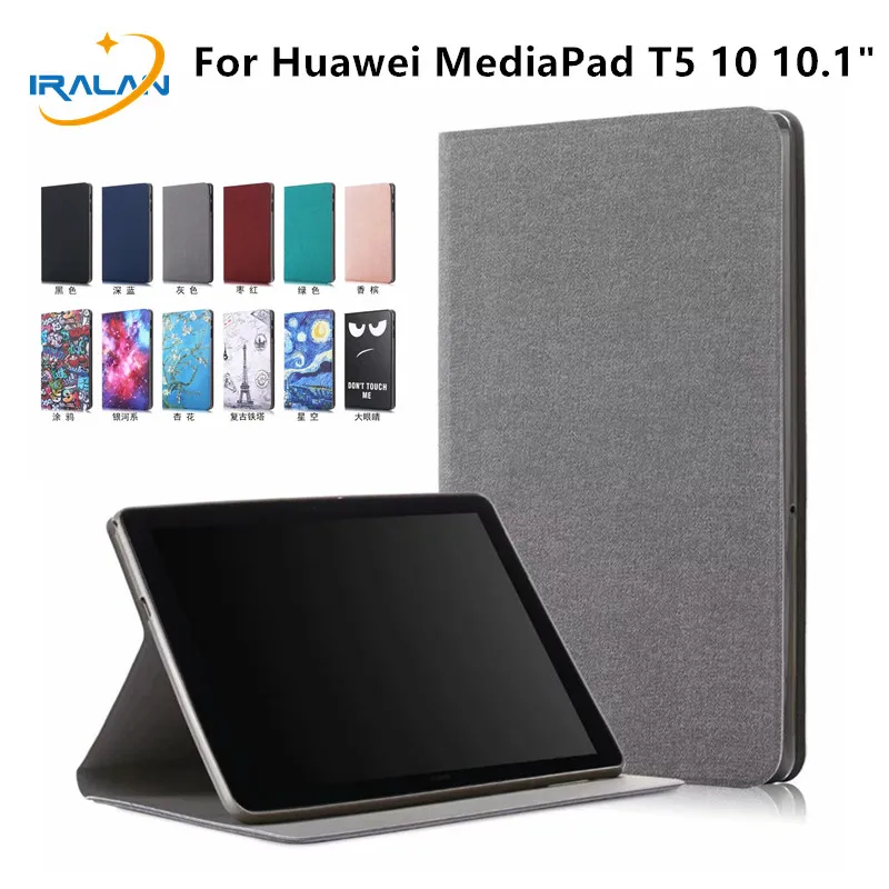 

PU Leather Case For Huawei MediaPad T5 10 AGS2-W09/L03 Tablet Stand Cover For Honor Pad 5 10.1" Soft silicone back shell+Stylus