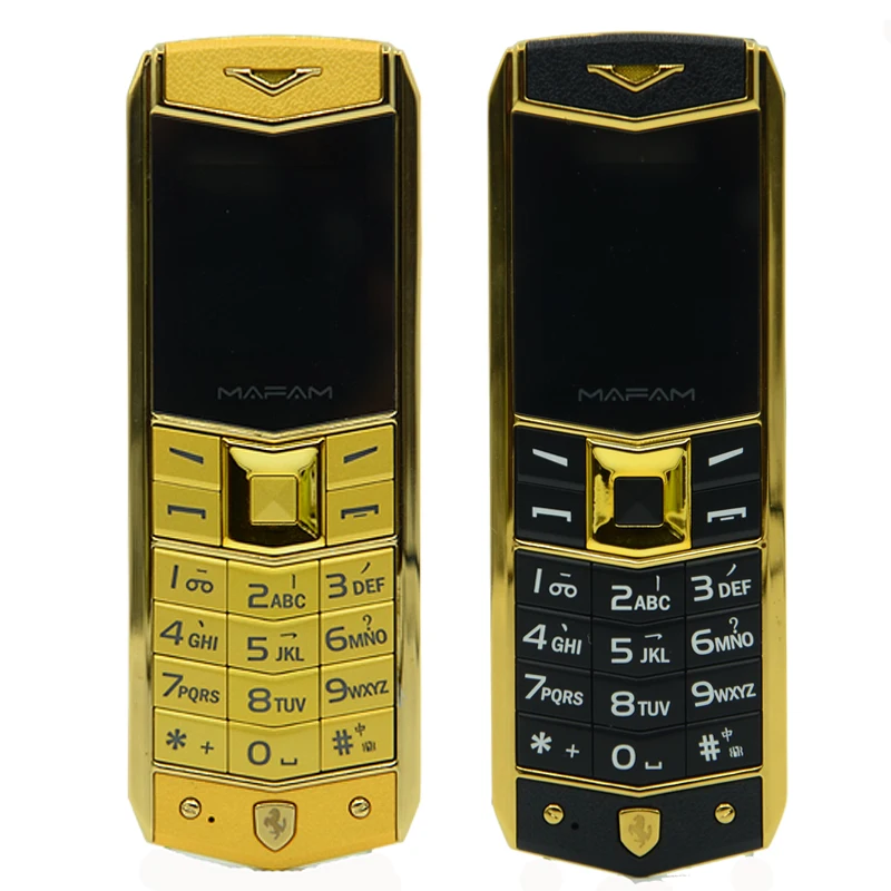  MAFAM A8 Russian Arabic Spanish French Vibration Luxury metal body car logo dual sim Mobile phone w