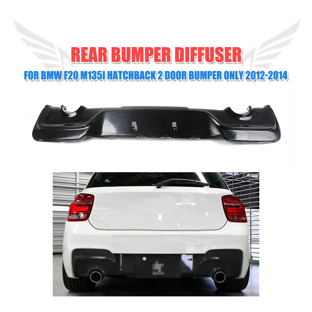 

Rear Bumper Diffuser Lip Spoiler For BMW F20 M Sport hatchback Only M135i 2012 2013 2014 FRP Black Unpainted