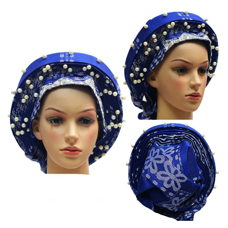 17 цветов Нигерия Авто gele Африканский головной убор aso oke тюрбан нигерийский