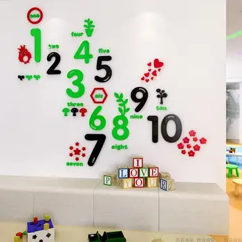 

2018 new Cartoon 3dyakeli kindergarten classroom class digital puzzle culture three-dimensional wall decoration wall posters