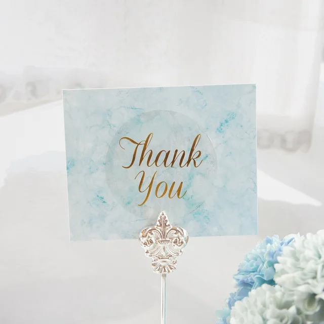 multi use 50pcs mini card blue green marble elegant diy card wedding