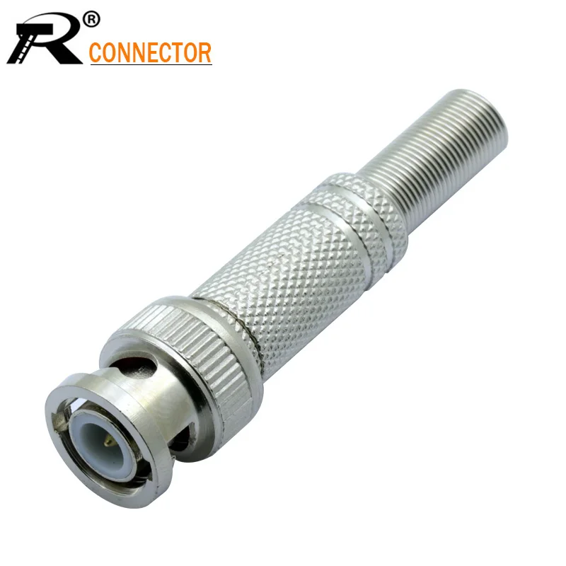 4 pièces BNC mâle W/connecteur à ressort BNC mâle terminateur pour CCTV BNC mâle prise terminateur RF coaxial convertisseur