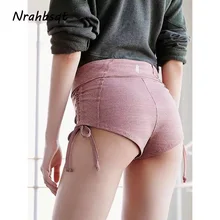 NRAHBSQT сбоку кулиска шорты для йоги Для женщин тонкий женские шорты Спортивные твердые Цвет Повседневное Running Фитнес Горячие PantsYD014