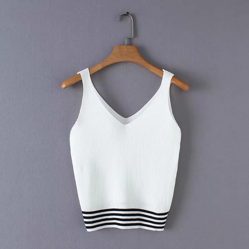 

YD20-8732 European and American Fashion Wear Stripe vest