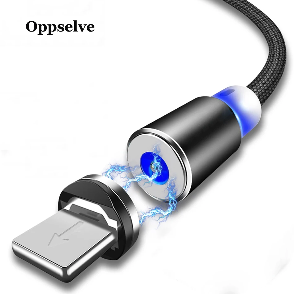 Oppselve Магнитный Micro USB кабель для iPhone samsung Android мобильный телефон Быстрая зарядка usb type C кабель Магнитный зарядный провод шнур