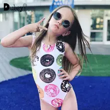 Baby Girls Color Pattern One Piece Swimwear for Kids 0-24M Little Kids Cute Beachwear Suit 12 Month