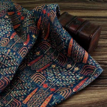 Высококачественная винтажная хлопковая ткань с принтом рами для свадебного платья, фатиновая юбка, ткань для лоскутного шитья, kumas telas por metros