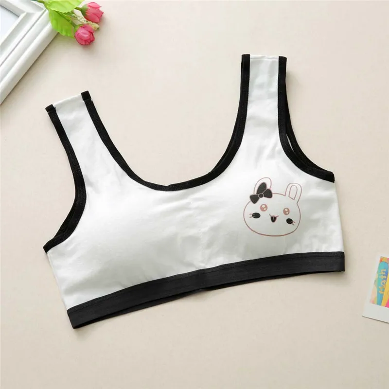 Underwear girl cotton clothes new Lovely Girls Printing Underwear Bra Vest Children Underclothes Sport Undies (9)