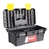 Multifunction Tool Box Storing Box Two-layer Black Plastic PP Box Portable Fittings Box For The Vehicular Red and Yellow Lock ► Photo 1/6