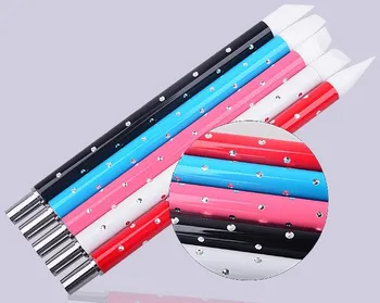

New 5 Pcs Nail Art Pen Brushes Soft Silicone Carving Craft Supplies Pottery Sculpture UV Gel Building Clay Pencil DIY Tools