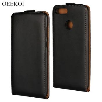 

OEEKOI Genuine Leather Flip Cover Case for Honor 9 Lite/7X with Magnetic Snap