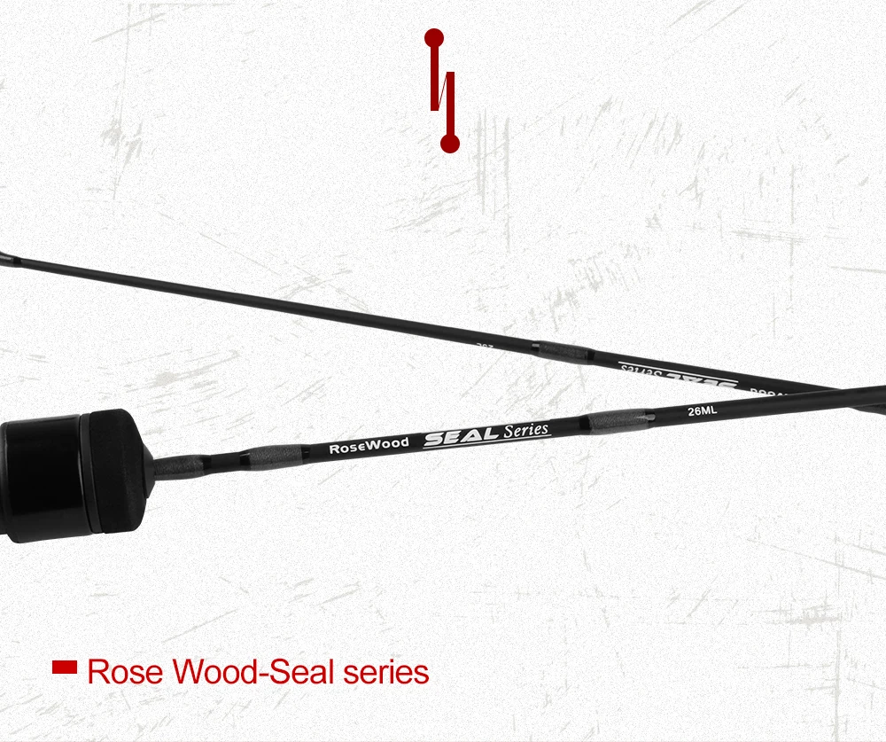 RoseWood Winter Fishing Spinning Combo Kit, 61cm 63.5cm 66cm, Ultra-Light, Light Ice Fishing Rod And Reel Combo, Black  (6)