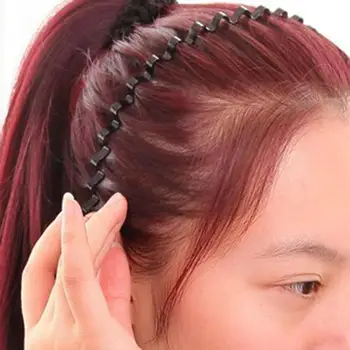 

Fashion Unisex Black Spiral Waved Hair Head Hoop Sports Headband Hairband Men Women Hair Hoop Headwear Hair Accessories