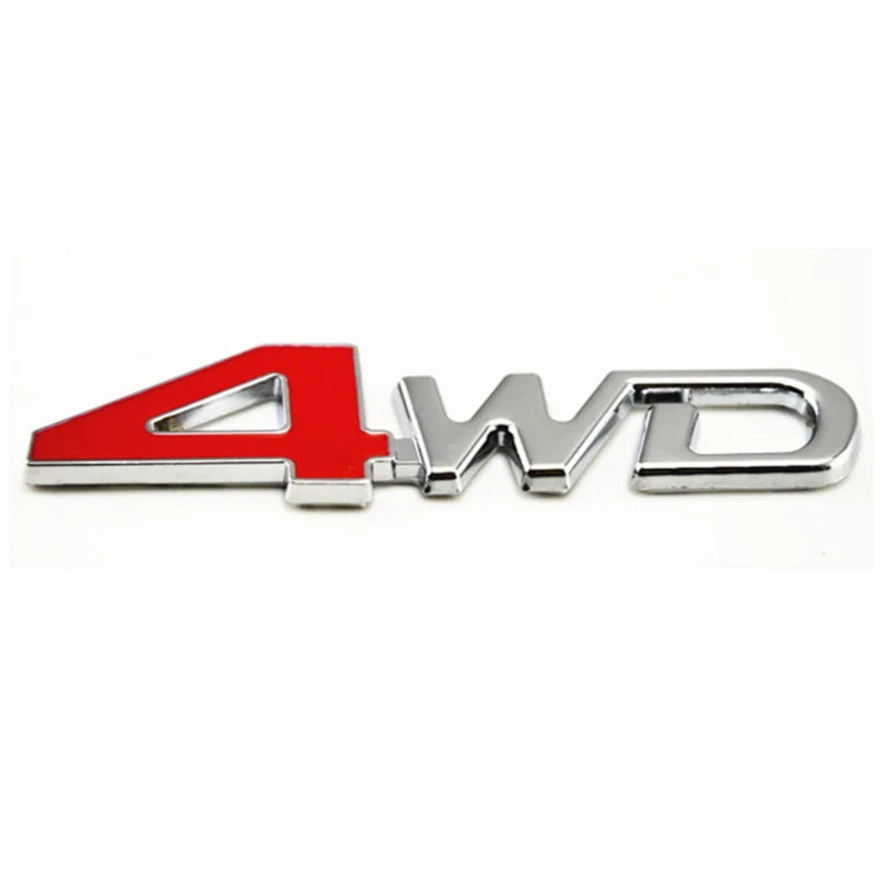 

car-styling 4WD Letter 3D Chrome Metal Car Sticker Emblem Badge Decal Car Auto Decor Styling