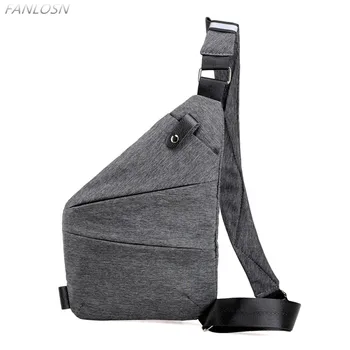 

FANLOSN Men Chest Pack Messengers Bag Water Repellent Shoulder Bag Organizer Phone Wallet for Ipad Sling Bag