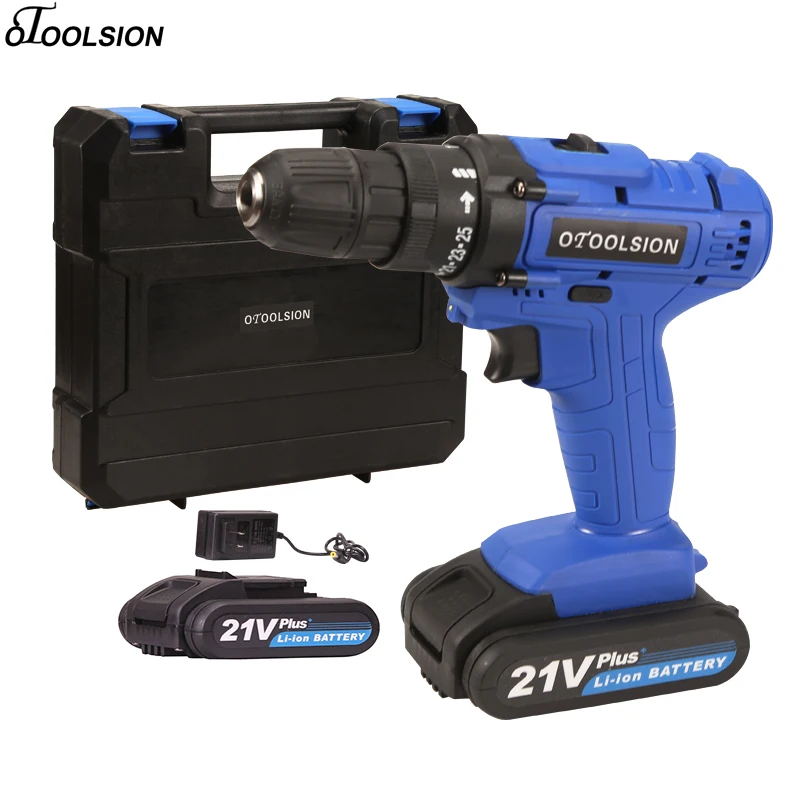 

45 N.m Electric Power Tools 21V Plus Cordless Screwdriver 1.5 Ah Electric Screwdriver Lithium Battery Drill +Driver Battery