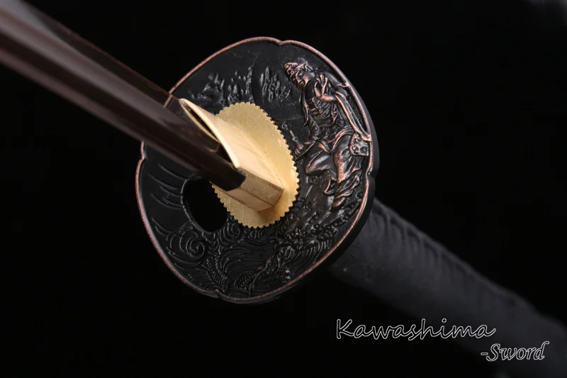 Японский Nihonto имитация дамасской стали ручная работа Полный Тан Катана Самурай