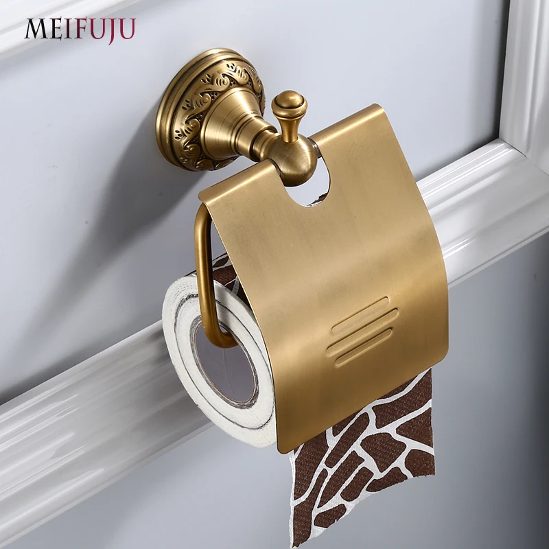 

Black Bathroom Paper Holders Toilet Paper Holder Tissue Roll Wall Mounted Toilet Tissue Round Roll Holders Bathroom Accessories
