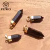 FUWO Wholesale Natural Obsidian Point Pendants,Spike Shape Black Crystal Accessories For Women DIY Jewelry Making 5Pcs PD120 4