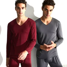 Зимние подштанники толстые Для мужчин комплекты термобелья Утепленная одежда рубашка+ брюки комплект из 2 частей осень-зима Для мужчин s кальсоны Xxxl