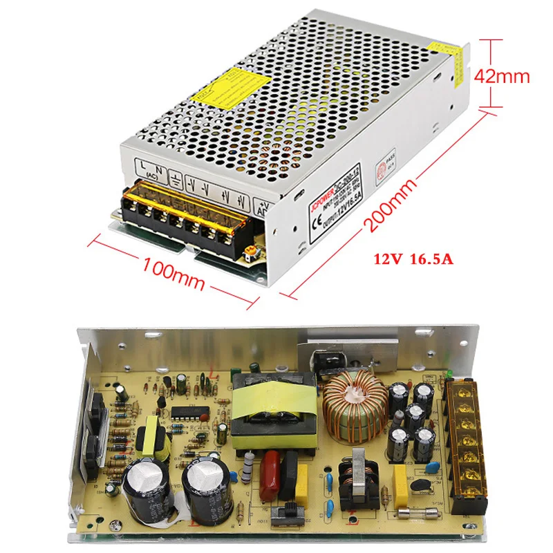 Ac dc 220v постоянного тока до DC12v 1A 2A 3A 5A 6A 8.5A 10A 16.5A 20A 30A 60A светильник ing трансформаторы адаптер Светодиодные ленты светильник импульсного источника питания