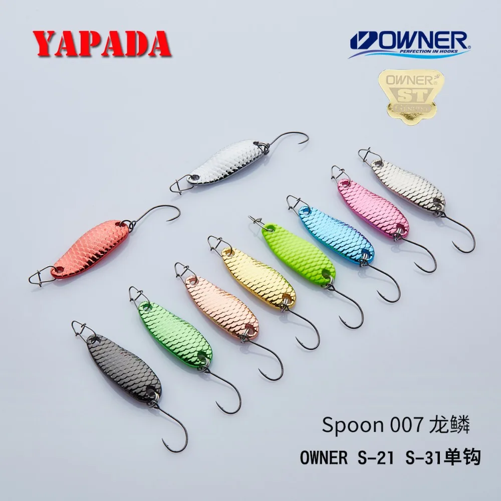 YAPADA ملعقة 007 لونج مقياس 2.5g/3.5g مالك واحد هوك 28-32mm متعدد الألوان المعادن يتل ملعقة الصيد السحر YAPADA ملعقة 007 لونج مقياس 2.5g/3.5g مالك واحد هوك 28-32mm متعدد الألوان المعادن يتل ملعقة الصيد السحر