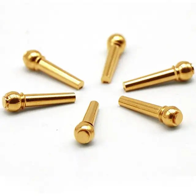 6pcs Brass Acoustic Guitar Bridge Pin With Electric 5.2mm Biggest