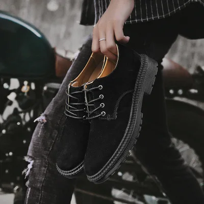 Dos Inglaterra Sólida Com brown 2018 Botas Sapatos De Camurça Tendência Cor Cinto Khaki Moda Retro Novos Juventude Ferramental Homens black SzqSI