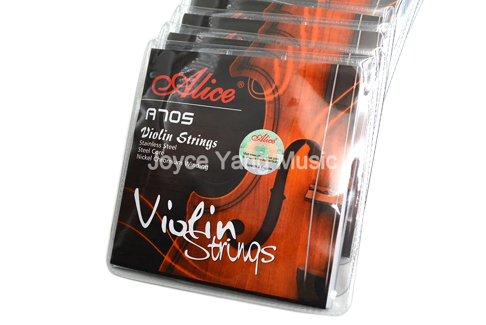 Cordas alice a705 para violino, cordas com