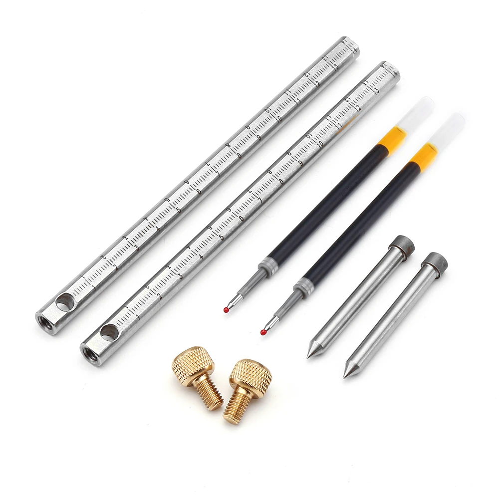 Drillpro Aluminium Alloy Carpenter Woodworking Scriber Tool Wood Ink Marker Tool DIY Woodworking Too