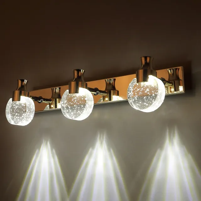 Moderne LED Bulle Cristal salle de Bains Applique Miroir Devant Murale