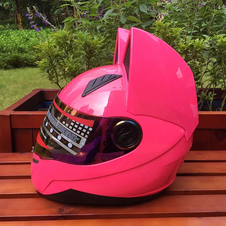 NITRINOS a estrenar llegada de la cara completa moto rcycle casco encantador gato moto casco moto rbike casco moto модульная Casqu