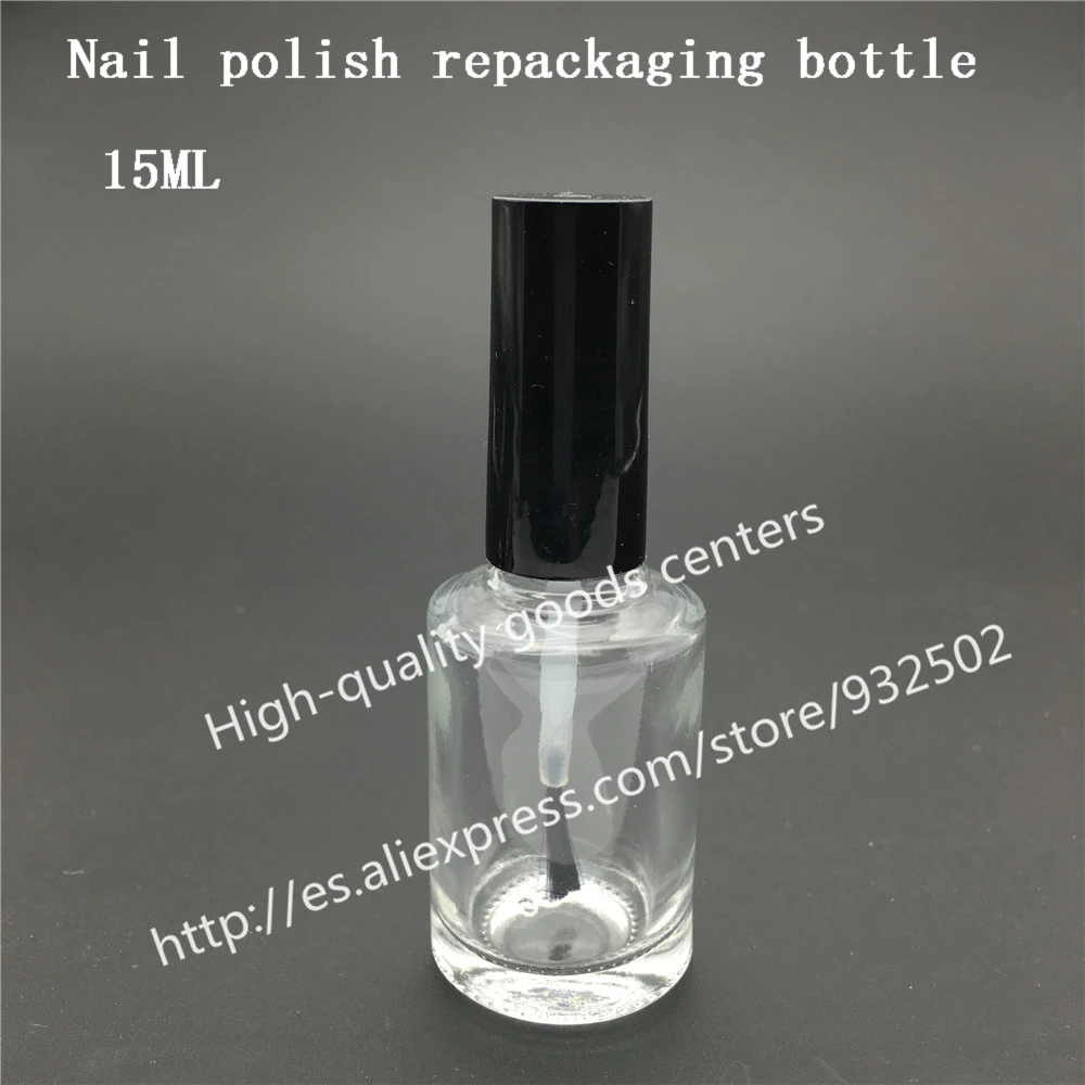 Free Shipping 10pcs 15ml Square Nail Polish Bottle Bottles With White