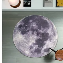 3D Круглый ковер с рисунком Луны, коврики для гостиной, для детей, для спальни, стул, круглый коврик для ванной