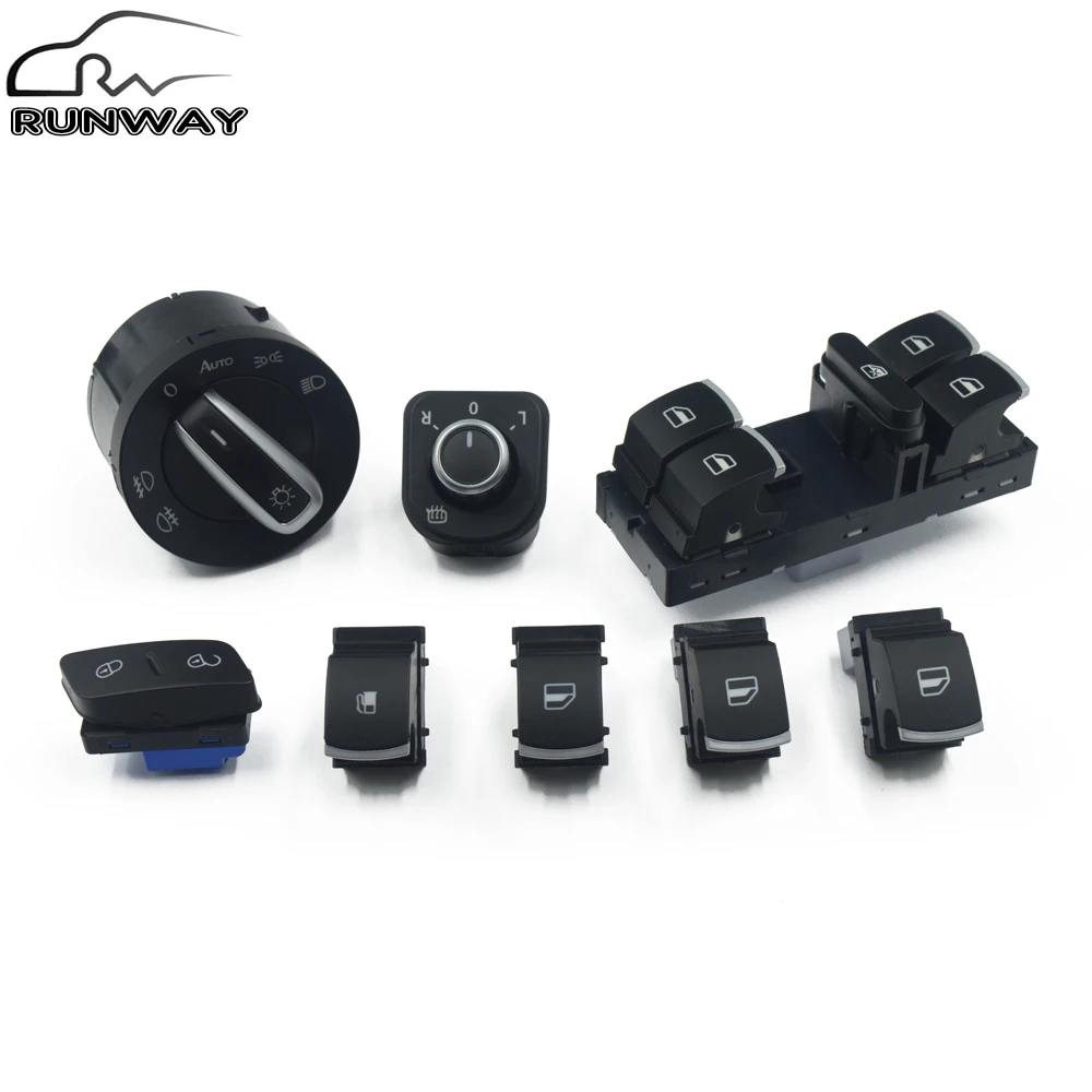 

Window Headlight Mirror Fuel Tank Door Control Switch For VW Jetta Golf MK5 6 Tiguan 5ND941431B 5ND959857 1KD959833 1K0962125