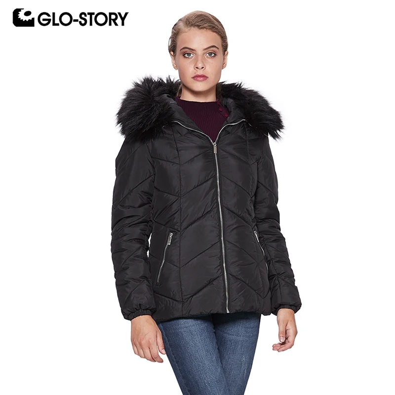 GLO STORY 2018 Women's Casual Winter Jacket Coat with Fur Padded Parka