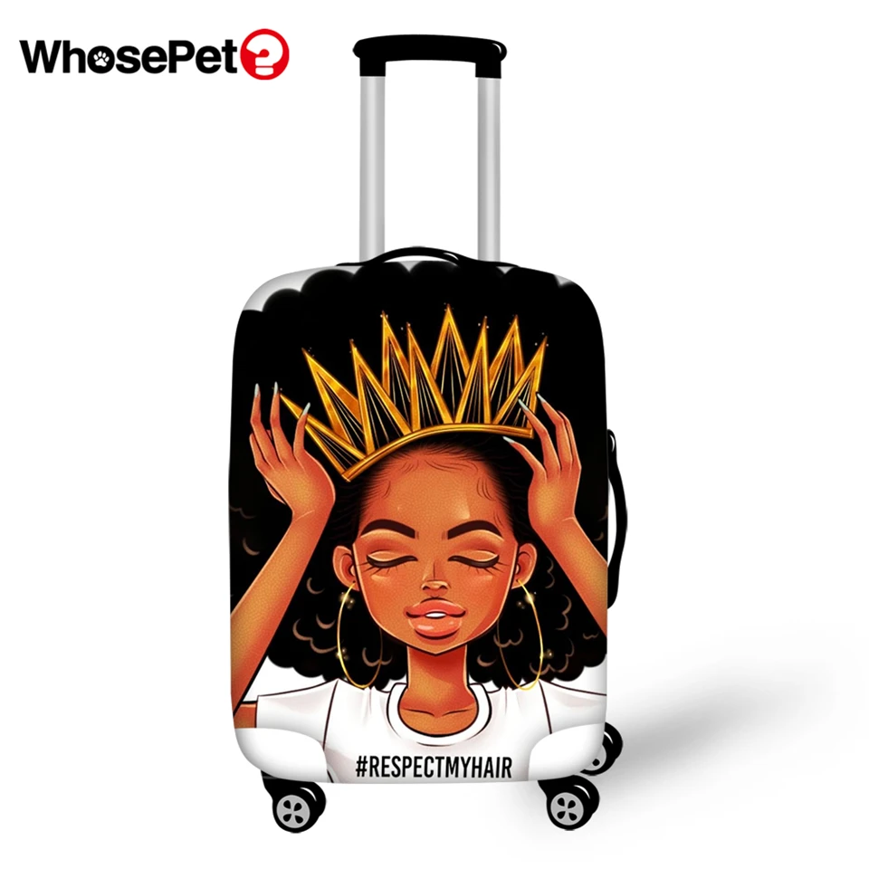 WHOSEPET Travel Luggage Protective Cover African Girls Prints Travel Luggage Cover Dust-proof Anti-scratch Suitcase Thick Covers WHOSEPET Travel Luggage Protective Cover African Girls Prints Travel Luggage Cover Dust-proof Anti-scratch Suitcase Thick Covers